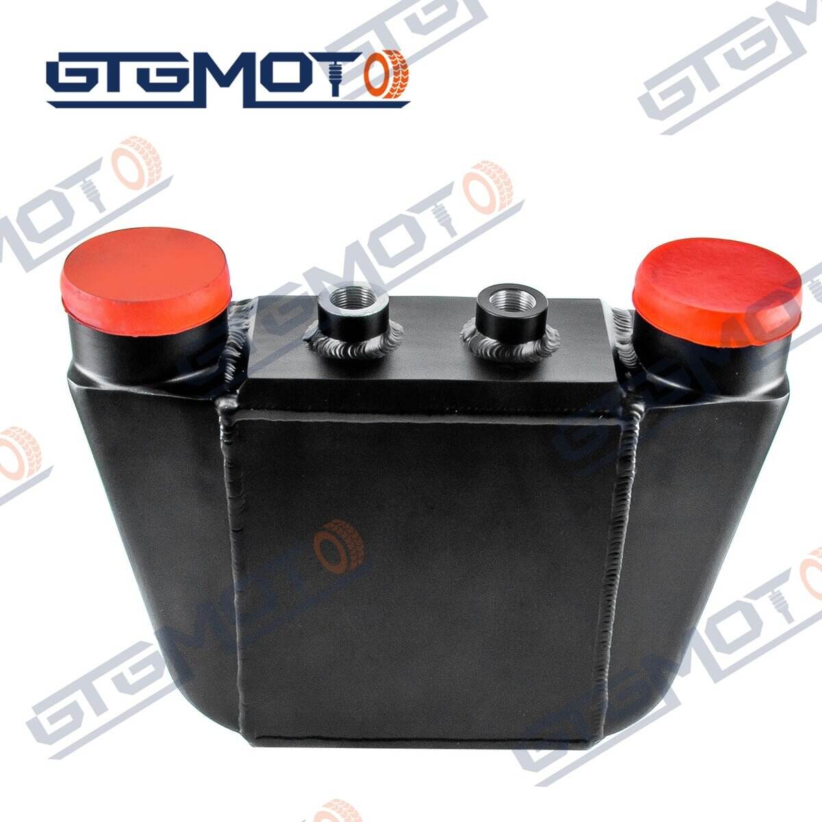 GTGMOTO Samstillaður Vatn til Loft Intercooler 255x220x115 mm Kjarni Svartur