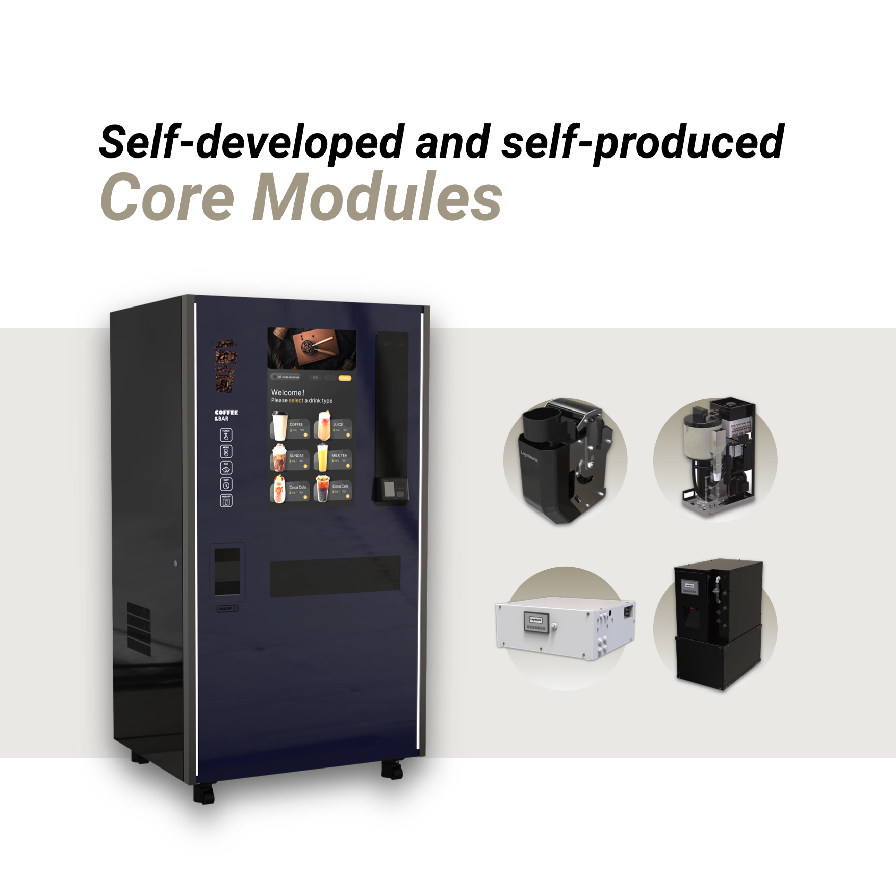 Verhoog uw winkelcentrumervaring met onze versgemalen koffieautomaat