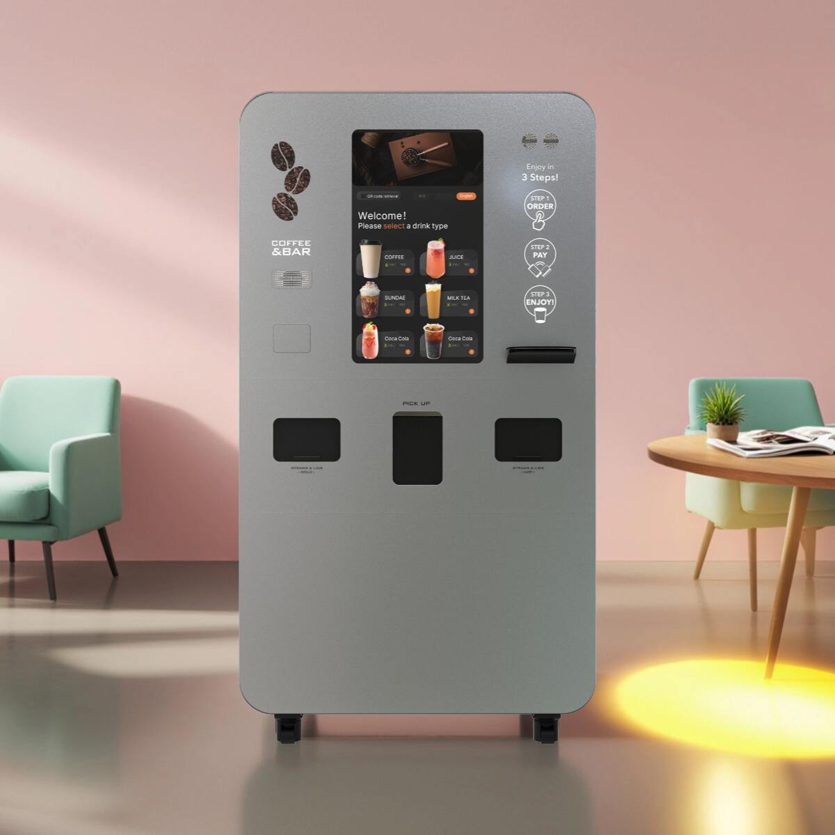 Ervaar de uitmuntendheid van onze automatische versgemalen koffiemachine