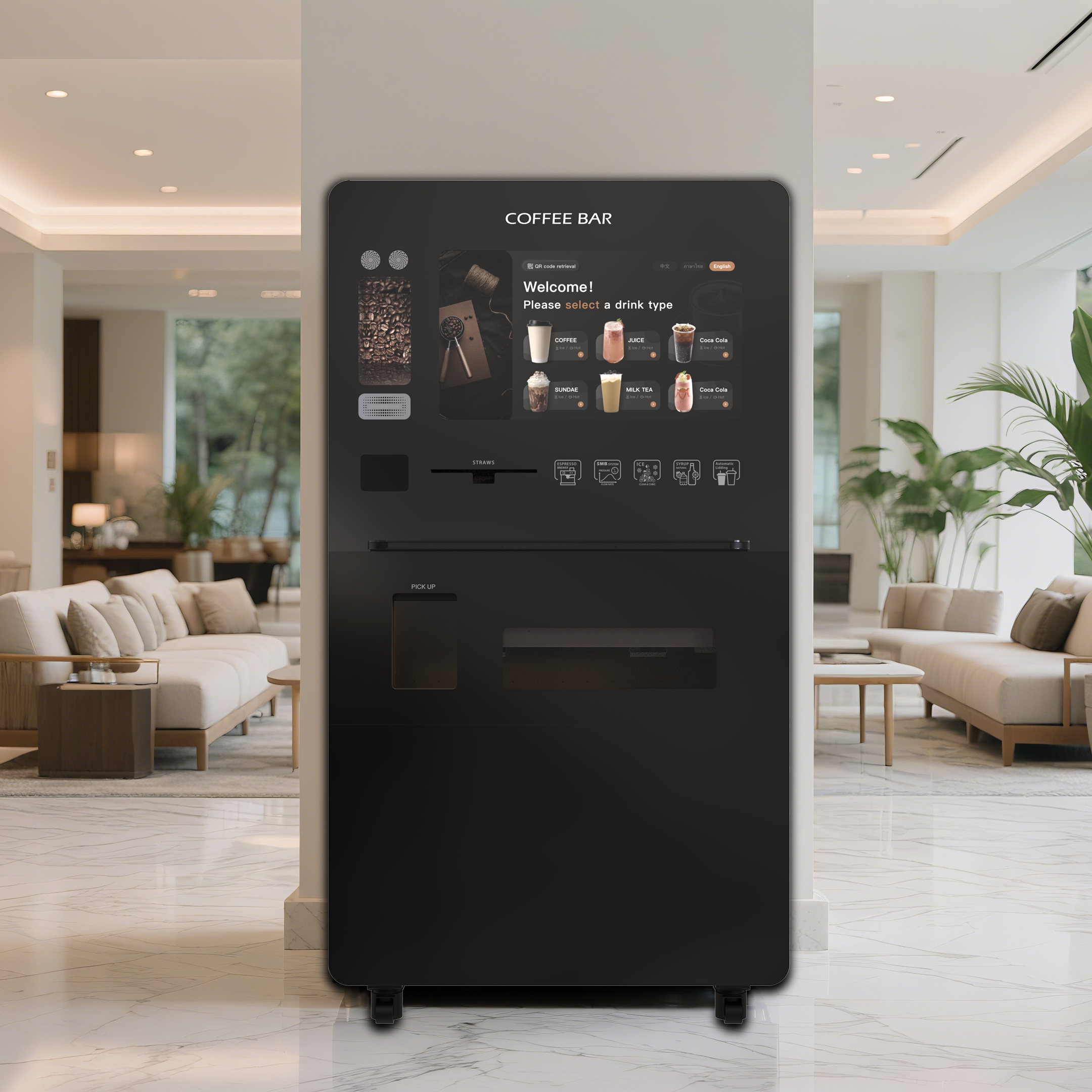 Verhoog uw koffie-ervaring met onze versgemalen koffieautomaat