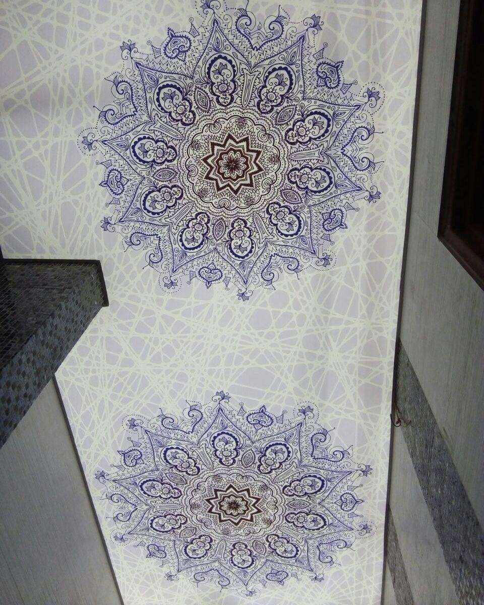 Custom 3D Printed PVC Translucent Stretch Ceiling Film for Modern Interior Decoration & Ambient Lighting Design