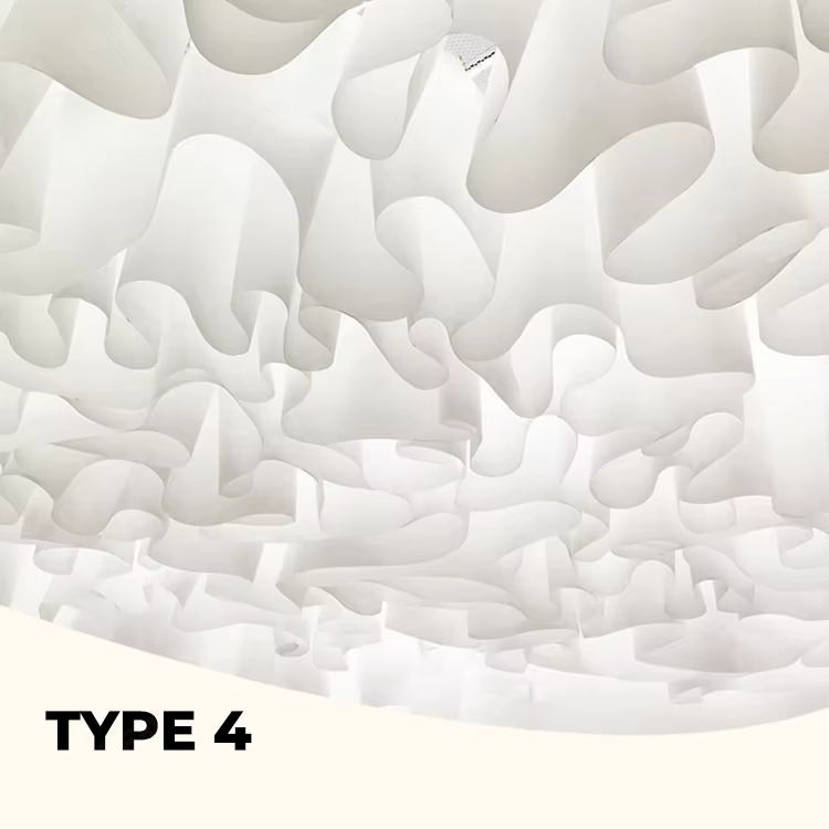 French Texture Modern DIY Ceiling Light Transmission Wave Stamped Grade a Ceiling with Aluminum Hanging Cloth Deco factory