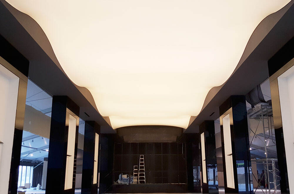 Up to 6.0 meters wide white translucent ceiling film