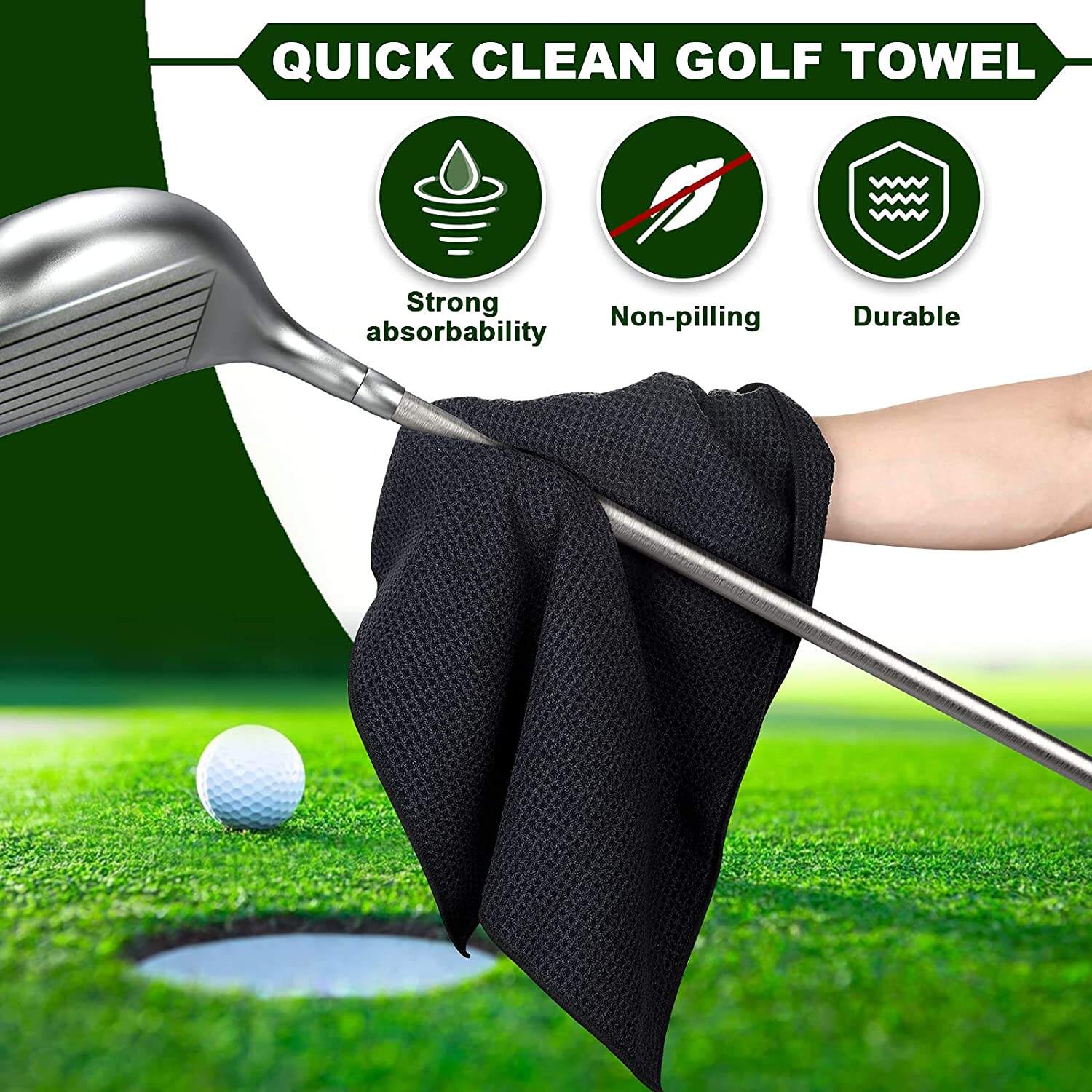 Premium geborduurde golfhanddoeken voor elke golfer