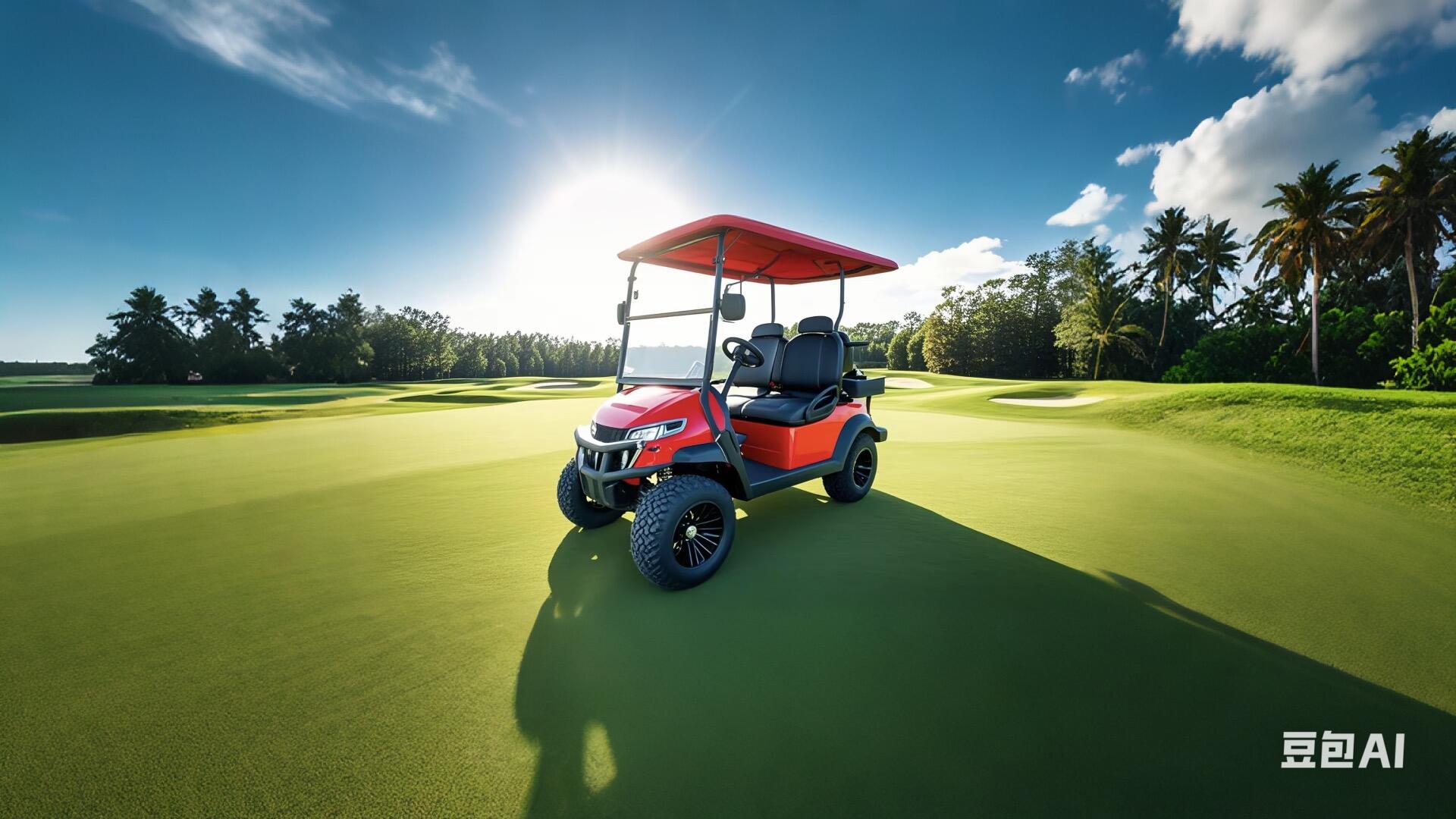 Экологичное средство передвижения к полям для гольфа