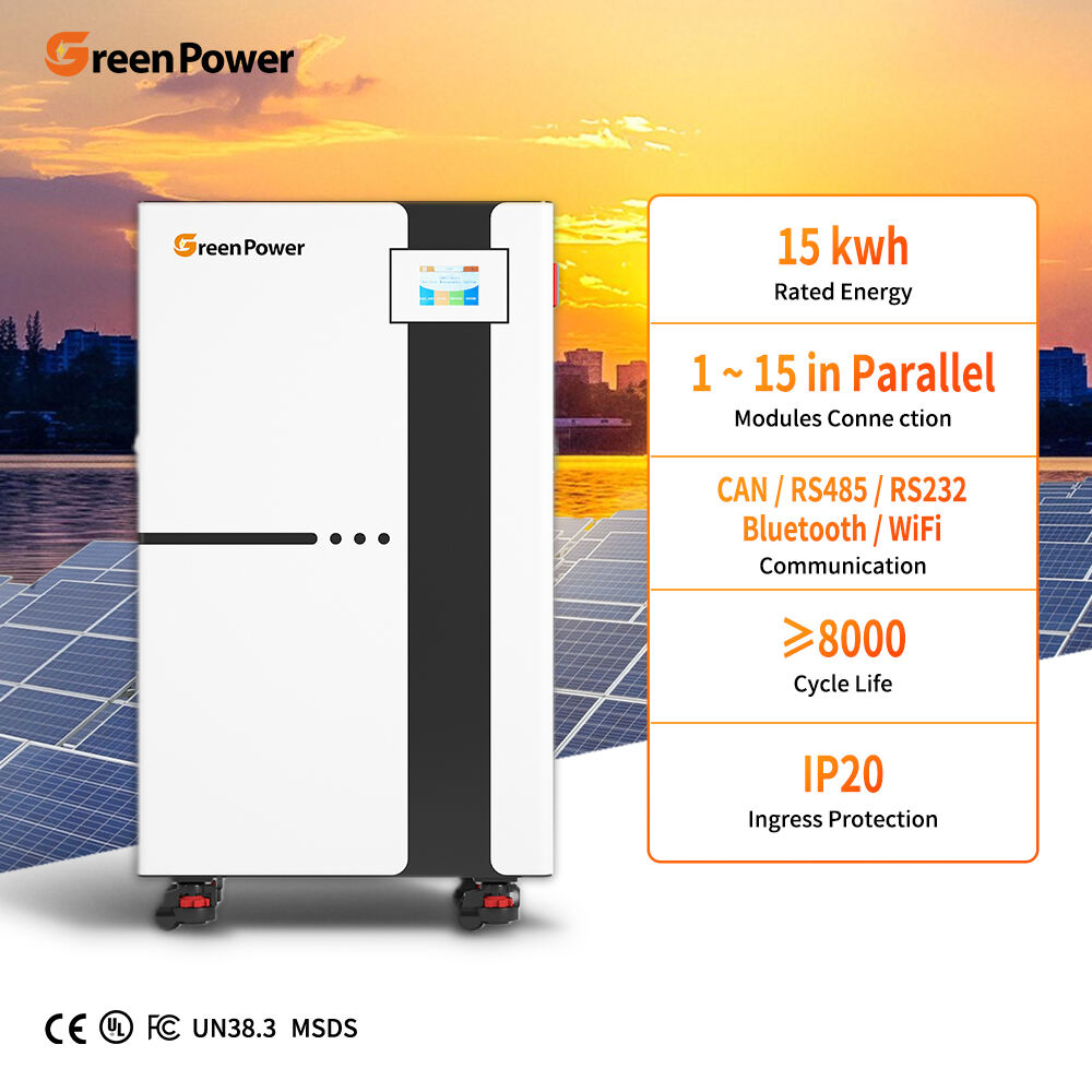 Custom GreenPower High-Efficiency LiFePO4 IP20 Lithium Battery 300Ah 15kWh 320Ah 16kWh Solar Energy for Solar PV Storage System No reviews yet