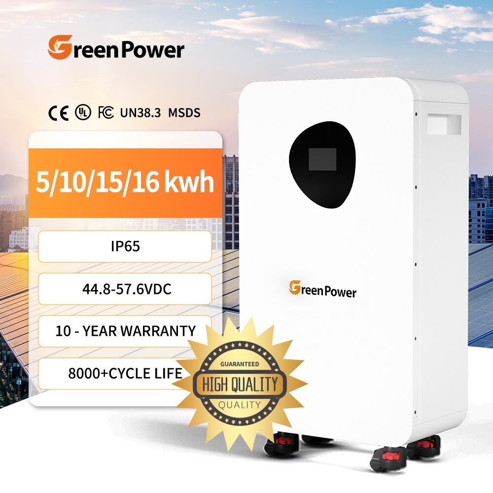 GreenPower Powerwall 51.2V 300ah 314ah Ess 10Kw 15Kw Lithium Ion Battery IP65 Waterproof Solar Lifepo4 Energy Storage Battery