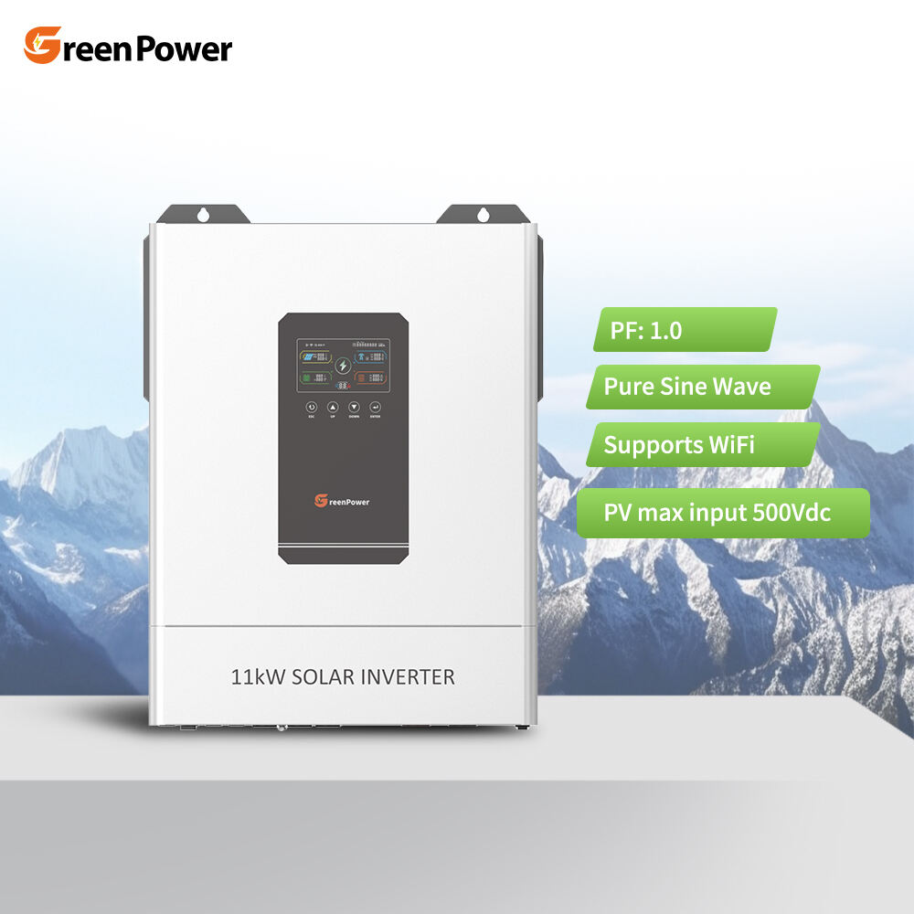 GreenPower High Frequency off Grid 11000W 11KW Pure Sine Wave 96% Efficiency MPPT Solar Hybrid Inverter in Parallel Single Phase