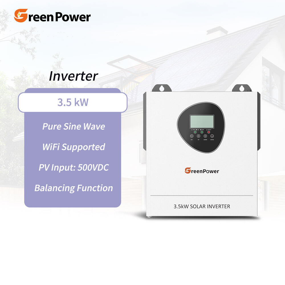 የግሪንፓወር ኦኢኤም ኦዲኤም በመረጠው 3500 ዋ 3.5 ኪ.ዋ. የሶላር ኢንቨርተር ጥሩ ሲን ሞገድ 24 ቪ.ዲ.ሲ ሞኖ ፋዝ ኢንቨርተር ዋጋ ለየሶላር ኃይል ስርዓት