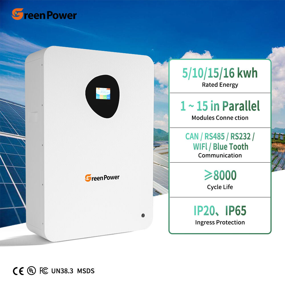 Naka-install sa Pader 51.2V 100Ah 200Ah Lithium Battery Na May 10 Taong Guarantee
