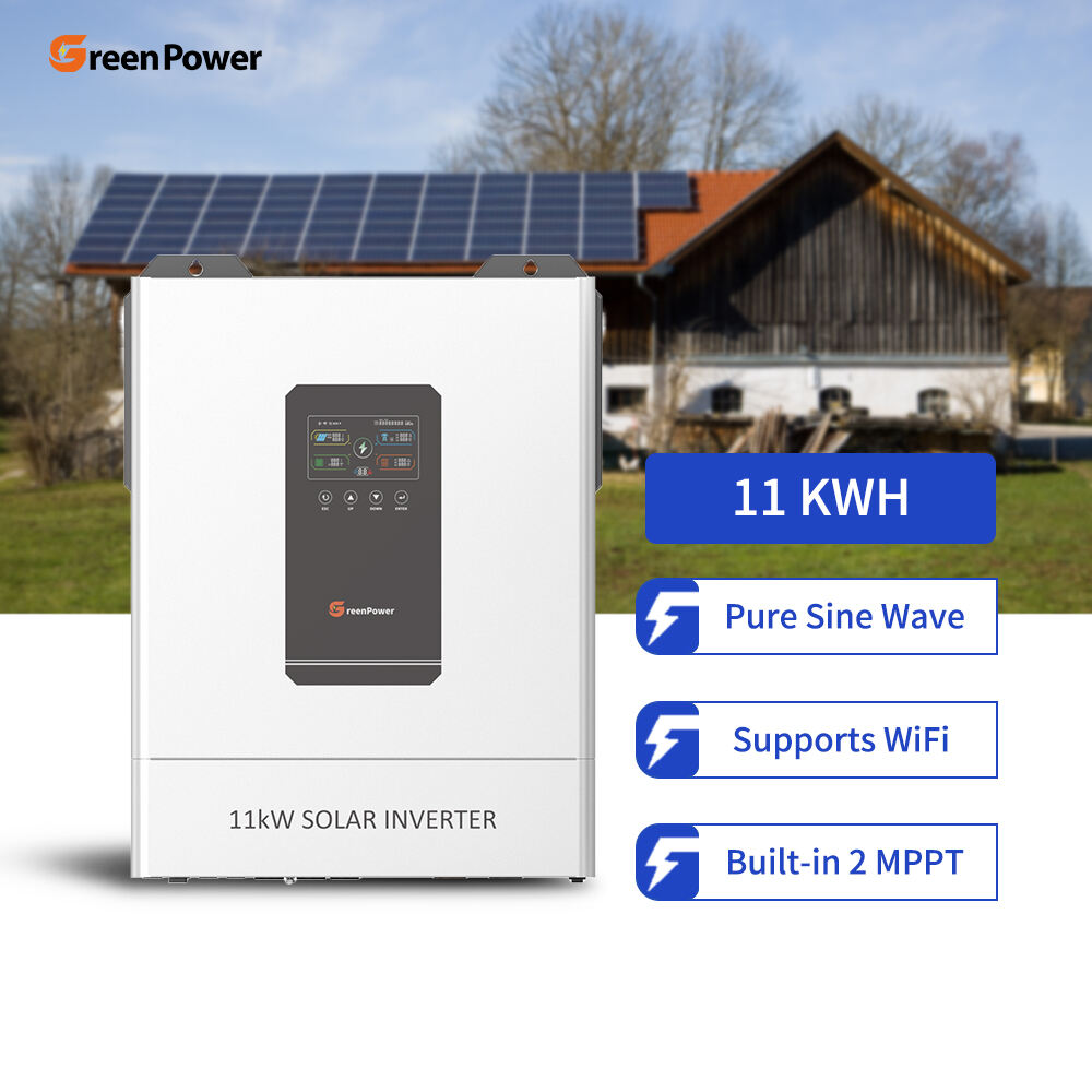 GreenPower Hybrid Solar Inverter 48V 11000W Efficient Parallel Single Phase Output String Inverter Built WiFi&Parallel Operation