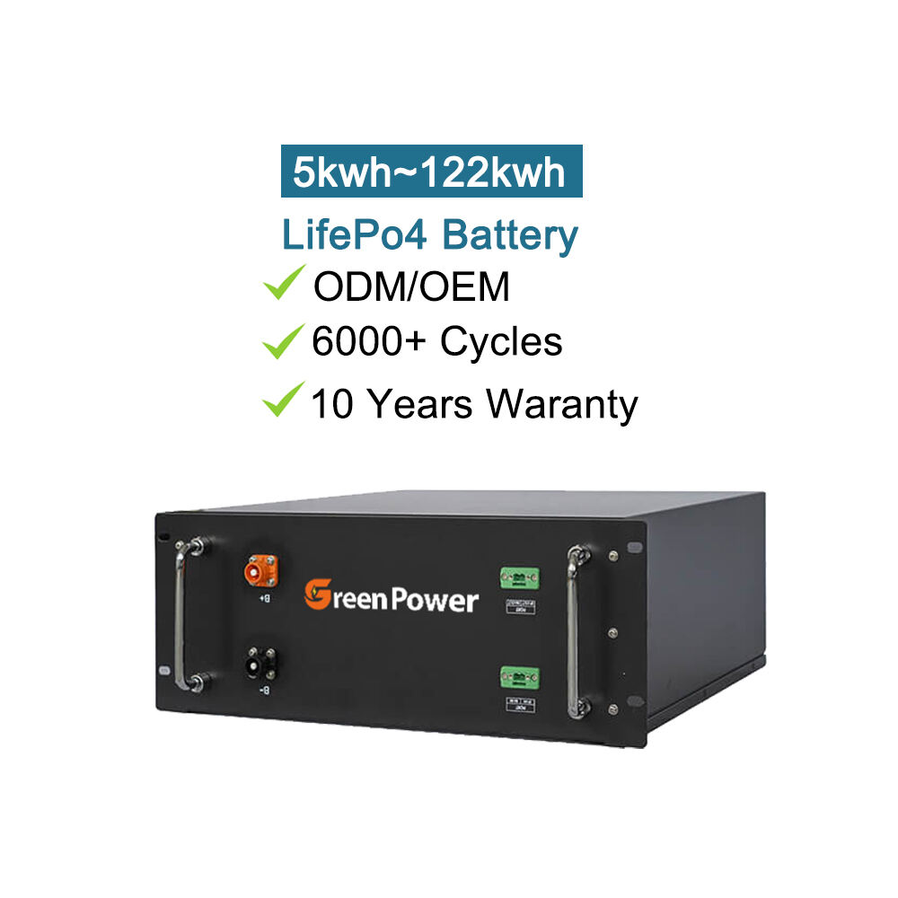 Matalinong BMS LiFePO4 10kwh 50 kwh 48V 100Ah 200Ah Solar Lithium Ion Server Rack Mounted Battery Pack para sa Solar System