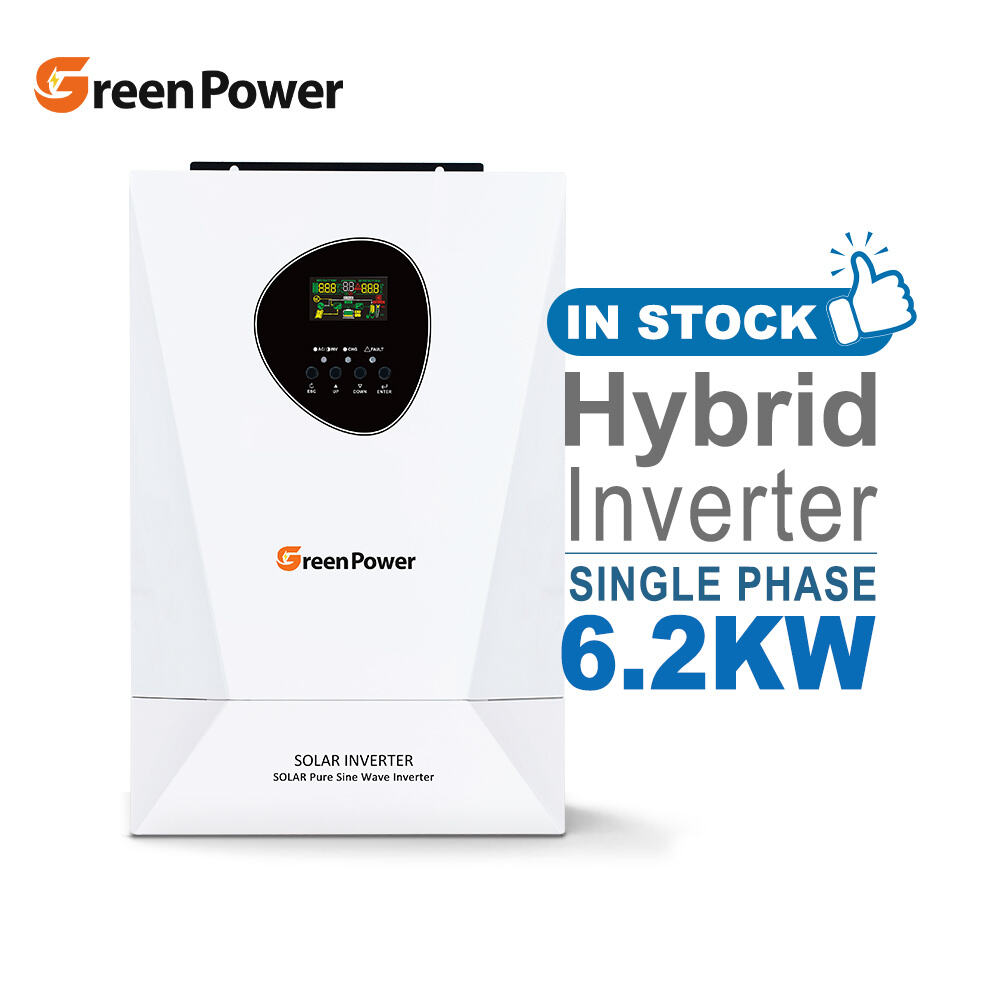 3.6KW 5.5KW 6.2KW 8.6KW 11KW ON/OFF Grid Hybrid Solar Inverter 220V 110V 60Hz Single Phase MPPT Dual AC Sine Wave Inverter