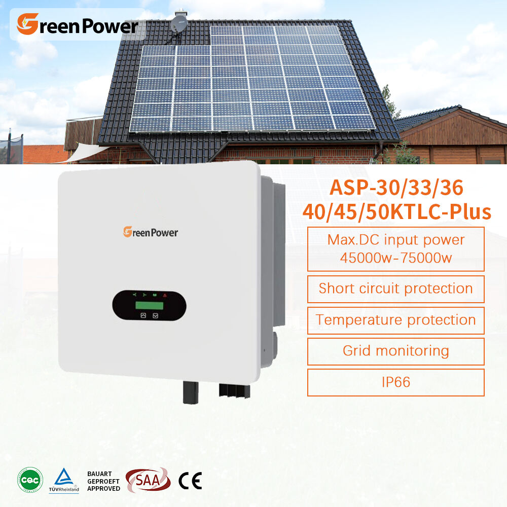 GreenPower IP66 40KW Three Phase Multi MPPT On Grid Solar Inverter