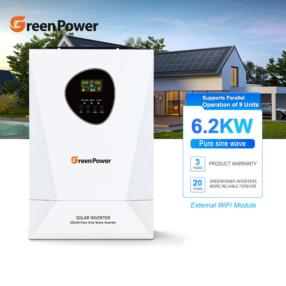6200watt 11000 Watt 6.2kw 11kw Pure Sine Wave Hybrid Off Grid Solar Power Inverter 48v 220v with Mppt Charge Controller