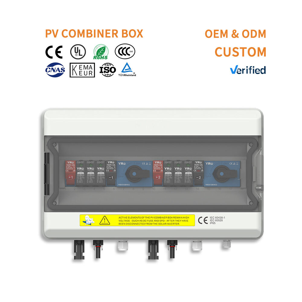 Custom ABS Plastic PV Combiner Box with DC Isolator Outdoor IP65 Waterproof Solar Power Distribution Enclosure