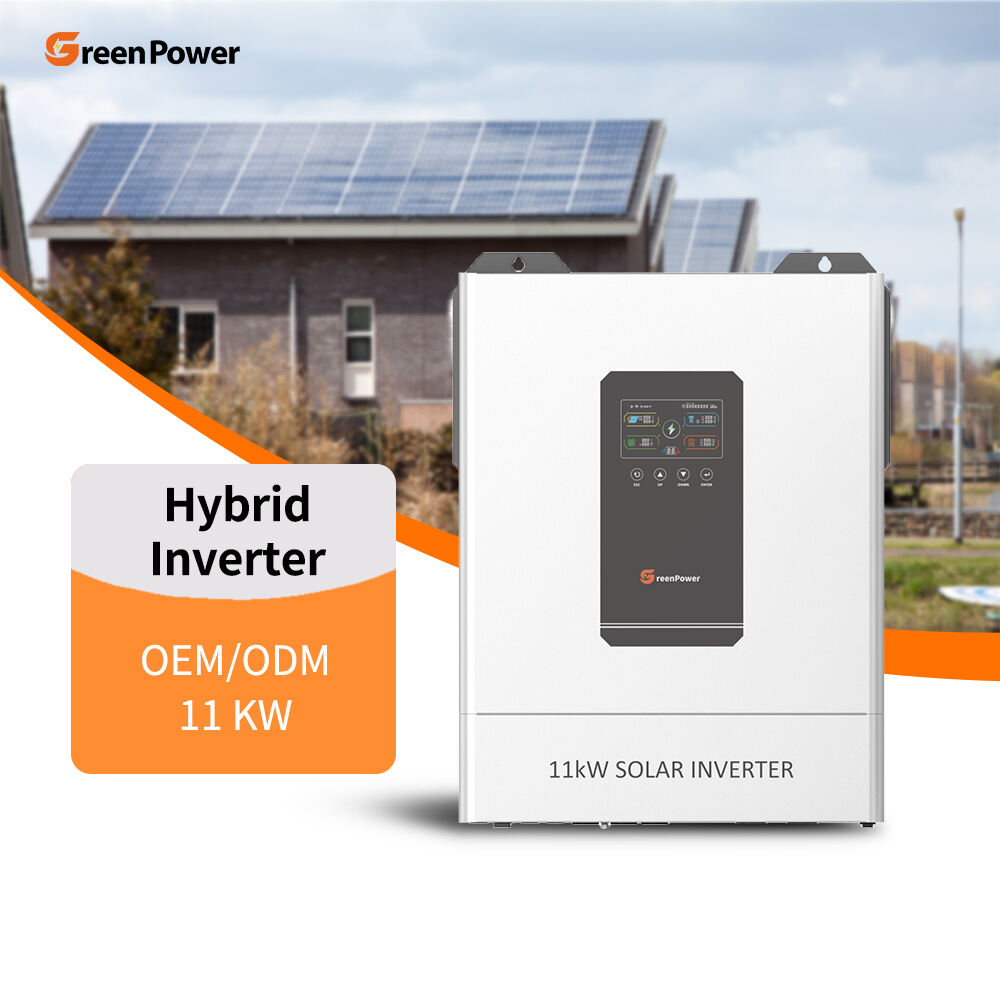 GreenPower 11Kw 11000W on Off Grid Inverter 48V Single Phase Pure Sine Wave Hybrid Solar Inverter with Wifi Support Parallel