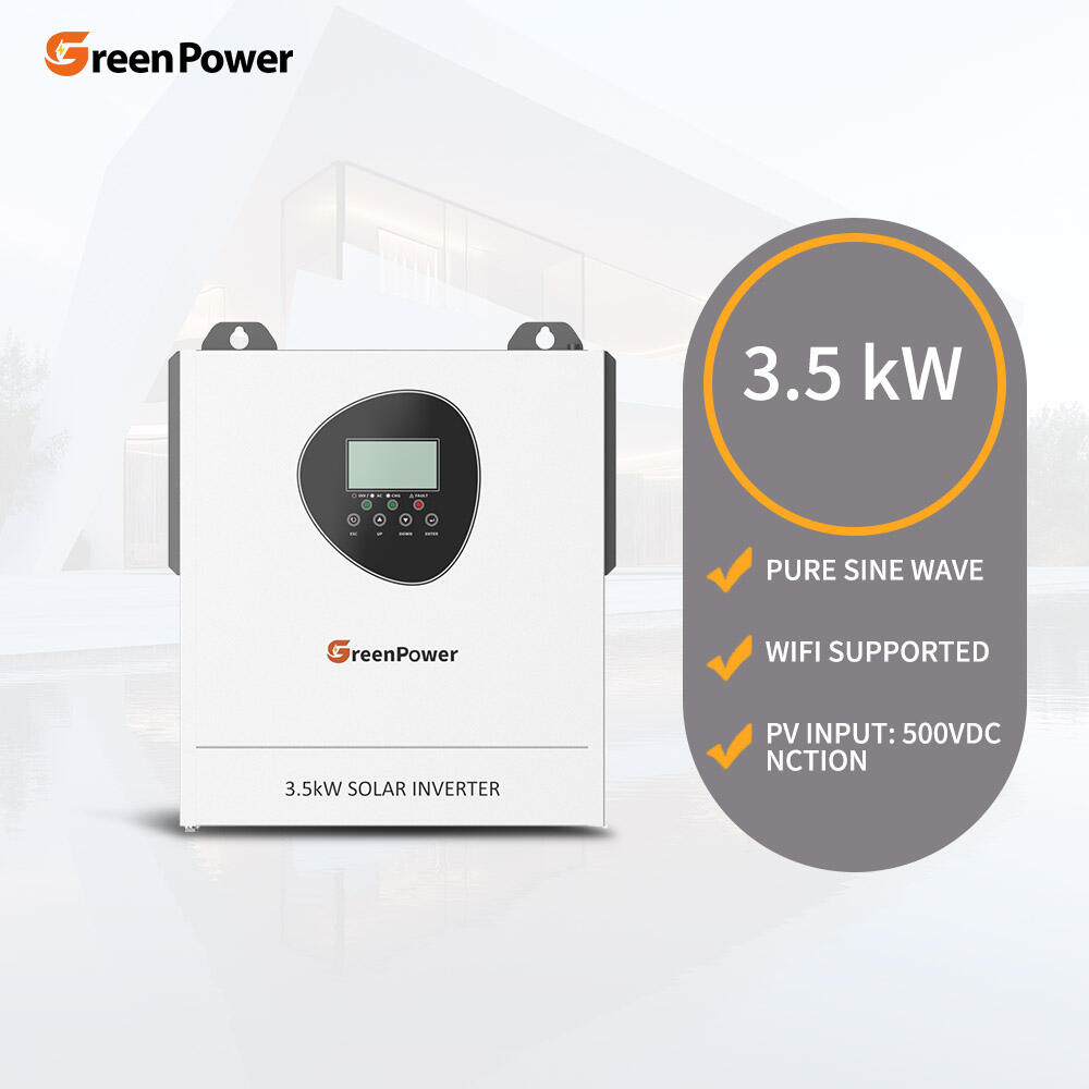 GreenPower Торчо чыгышы жок Күн инвертору 3.5KW 3500w 3.5kva Бир фазалуу Күн инверторлору WIFI менен Таза синусоидалду Үй үчүн