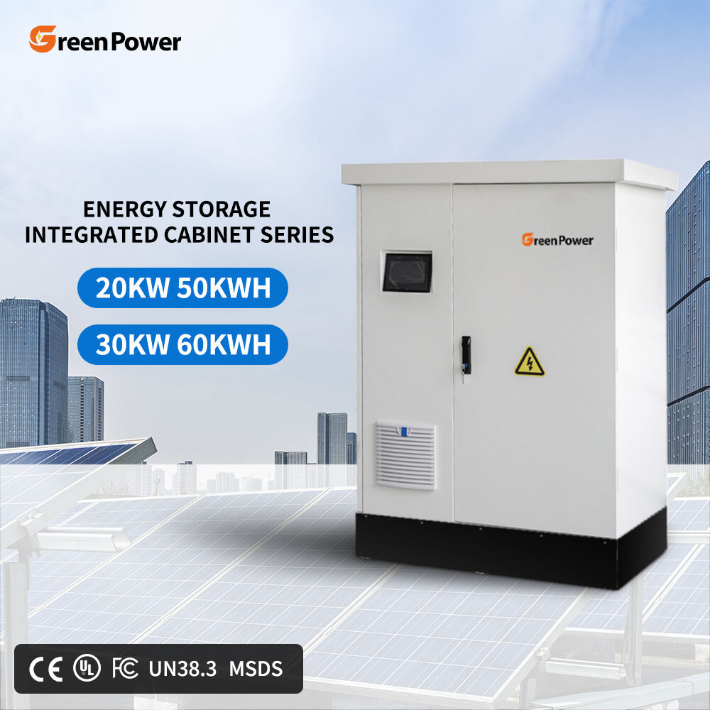 GreenPower IP54 Commercial Industrial ESS Solar 50kWh 60kWh 30kw 20kw Battery Energy Storage for Commercial Solutions School