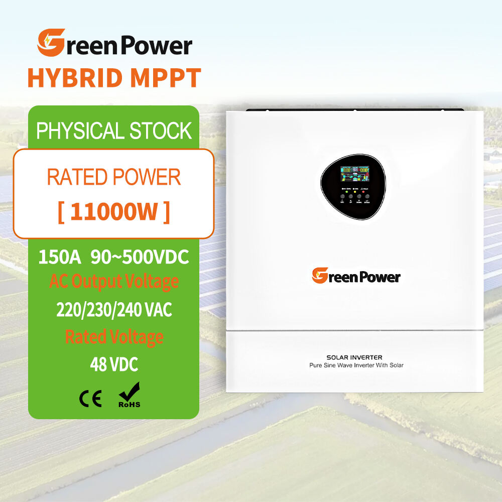 GreenPower Solar Hybrid Inverter 11kw Mppt 220v Online Solar Inverter for Family Solar System