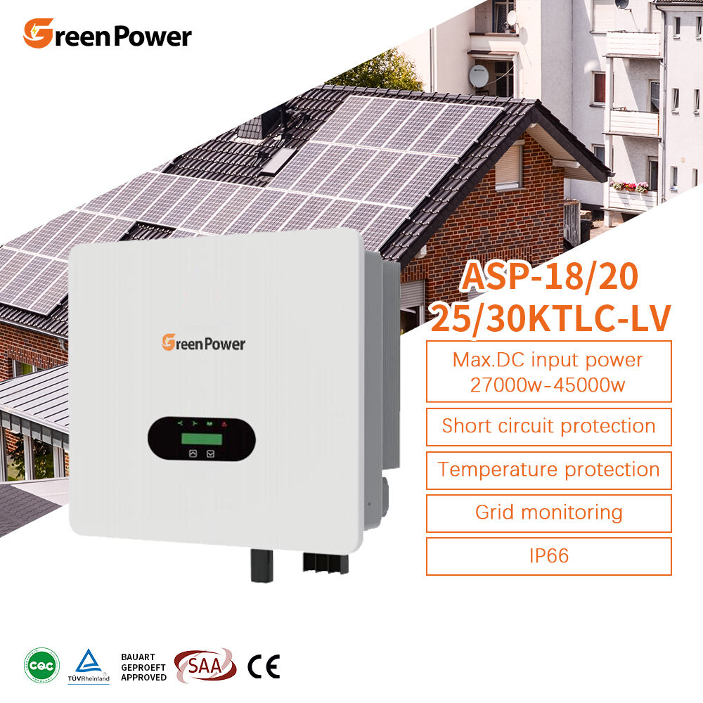 GreenPower Ip66 18KW 20KW 25KW 30KW Üç Fazlı Güneş Enerjisi İnvertörü Şebeke Çıkışı Güneş İnvertörü