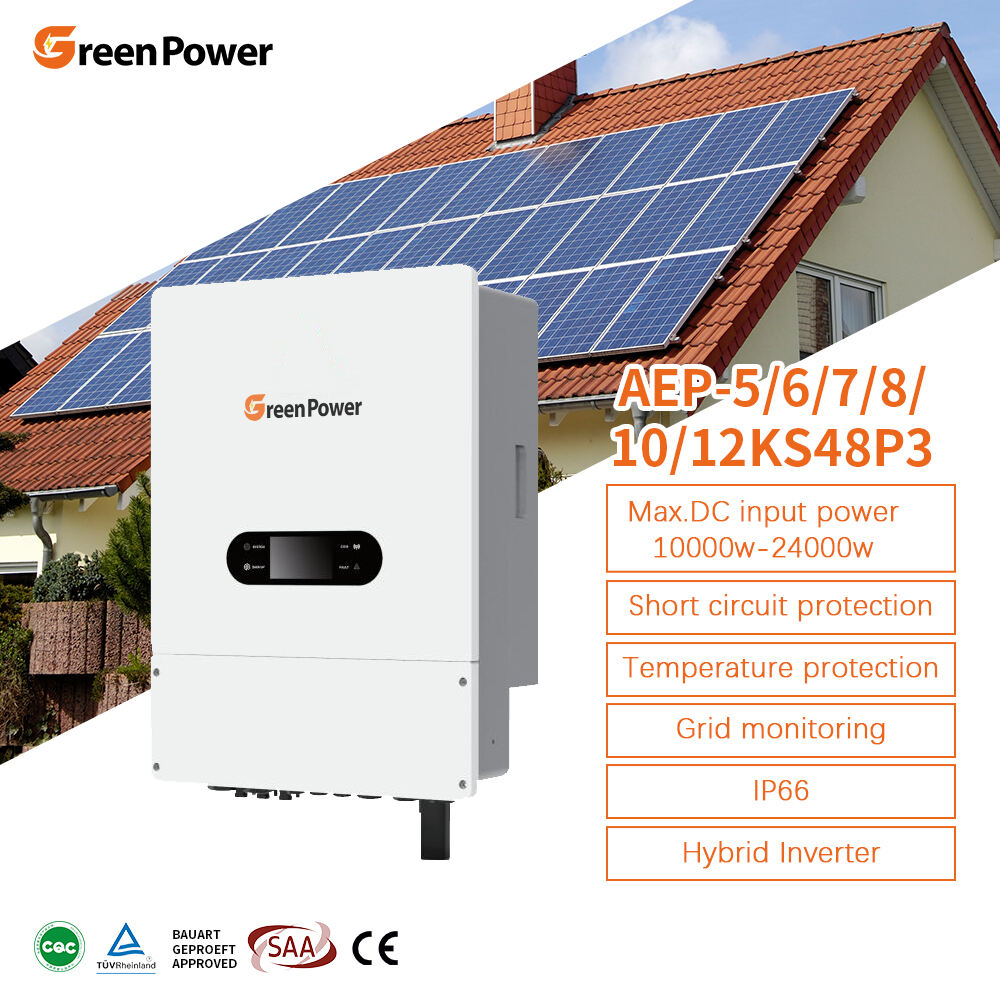 GreenPower IP66 5,5KW 6,6KW 7,7KW 8KW 10KW 12KW Inversor Solar Trifásico com Saída Dupla Híbrida