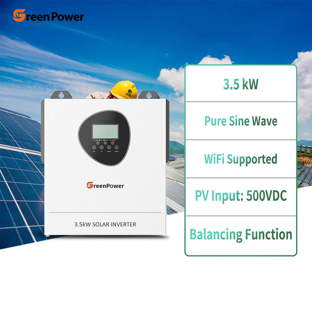 GreenPower OEM ODM 3.5кВт 3500Вт Бир Фазалуу Инвертер 24В Тутуму 220ВАС 230ВАС 240ВАС Таза Синус Далгасы Эки Заряддоо Курулгусу менен