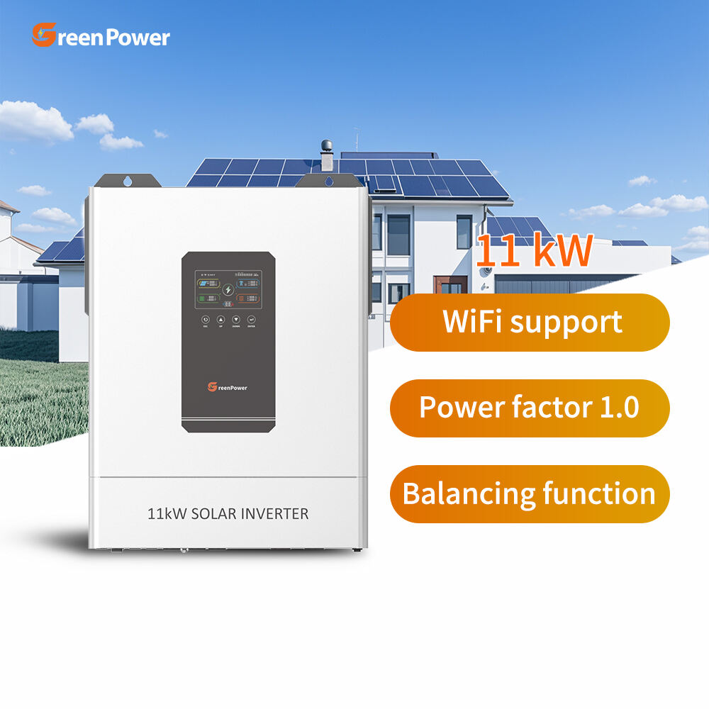 Harga Pengilang GreenPower Inverter Hibrid 11kw 11000W Inverter Hibrid Solar Kecekapan Tinggi dengan Sokongan Wifi Selari