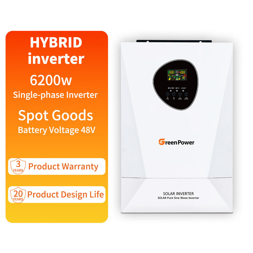 6.2kva 6.2kw 11Kw 5.5kw 6200w 2KW 3KW 3.6KW 8.6KW 48v 24v Single Phase on Off Grid Mppt Hybrid Solar Inverter Price