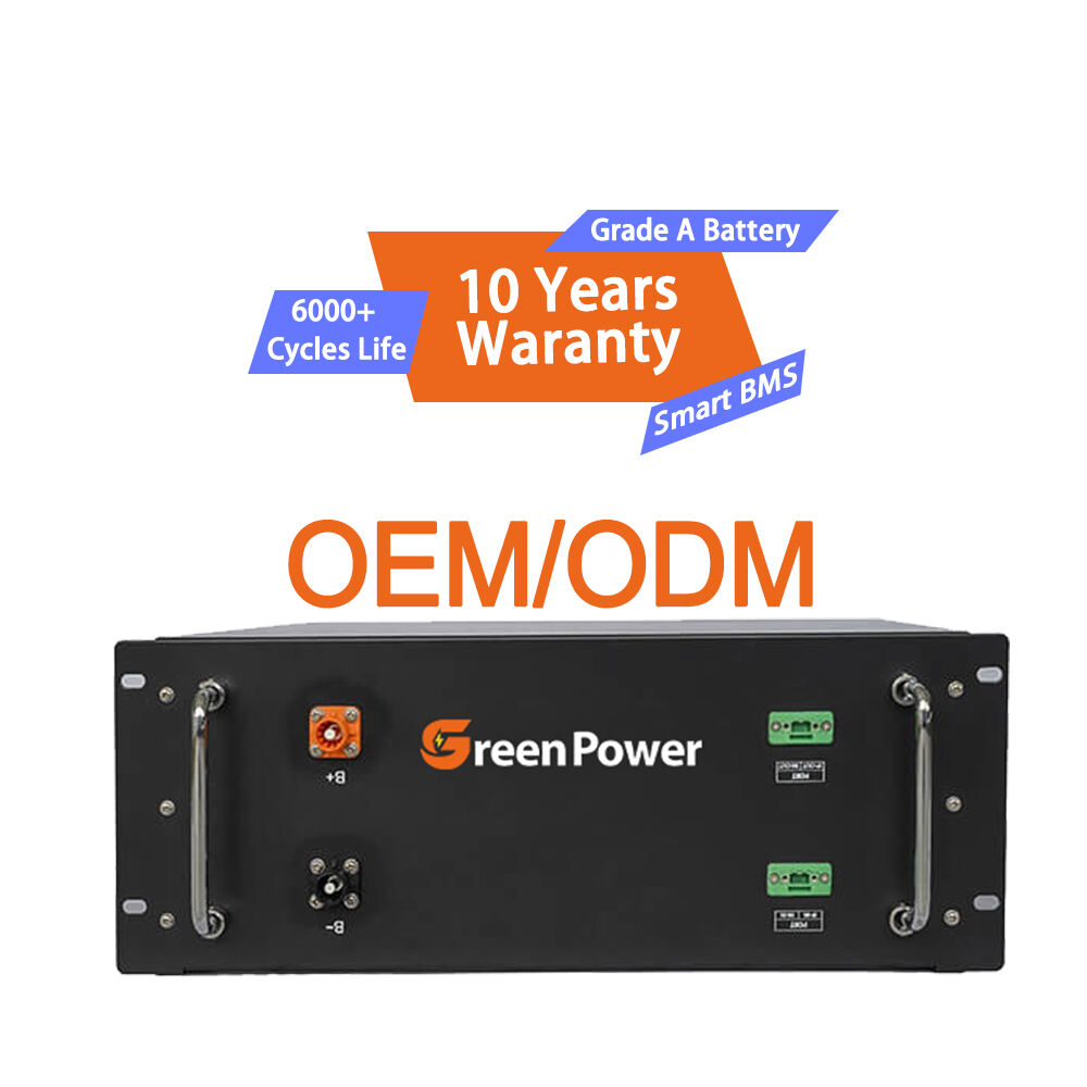 Basen OEM Pinakamataas na Benta 48V 100Ah 200ah 300ah Rack Mounted Battery na may LiFePo4 Battery para sa Solar Off Grid Power Supply