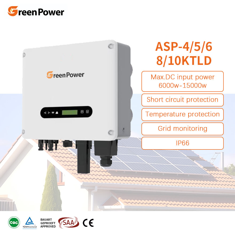 GreenPower IP66 9kw on Grid Single Phase Dual MPPT Solar Power Inverter