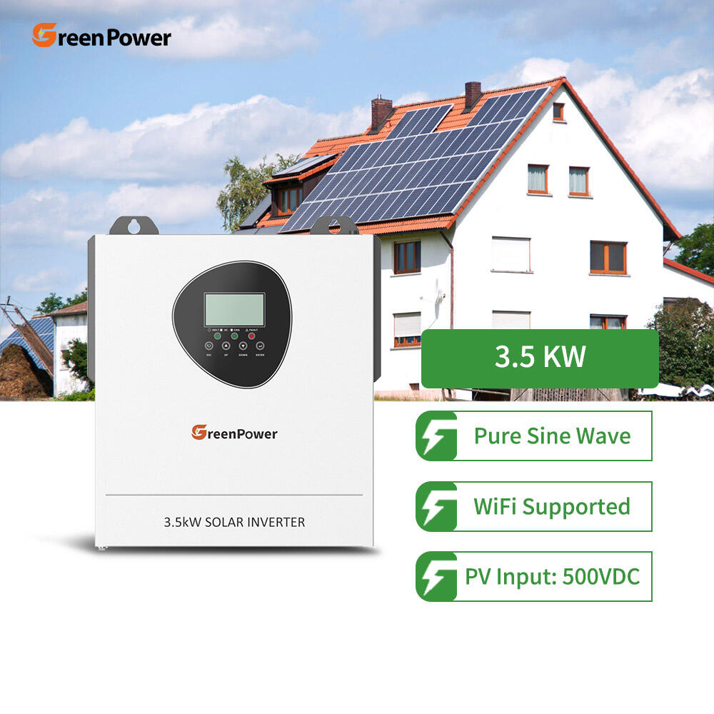 GreenPower жаңы келген бир фазалуу 3,5 кВт 3500 Вт торчо жок күн инвертери жип инвертери Күн сактоо системасы дүйнө жүзү боюнча жөнөтүү