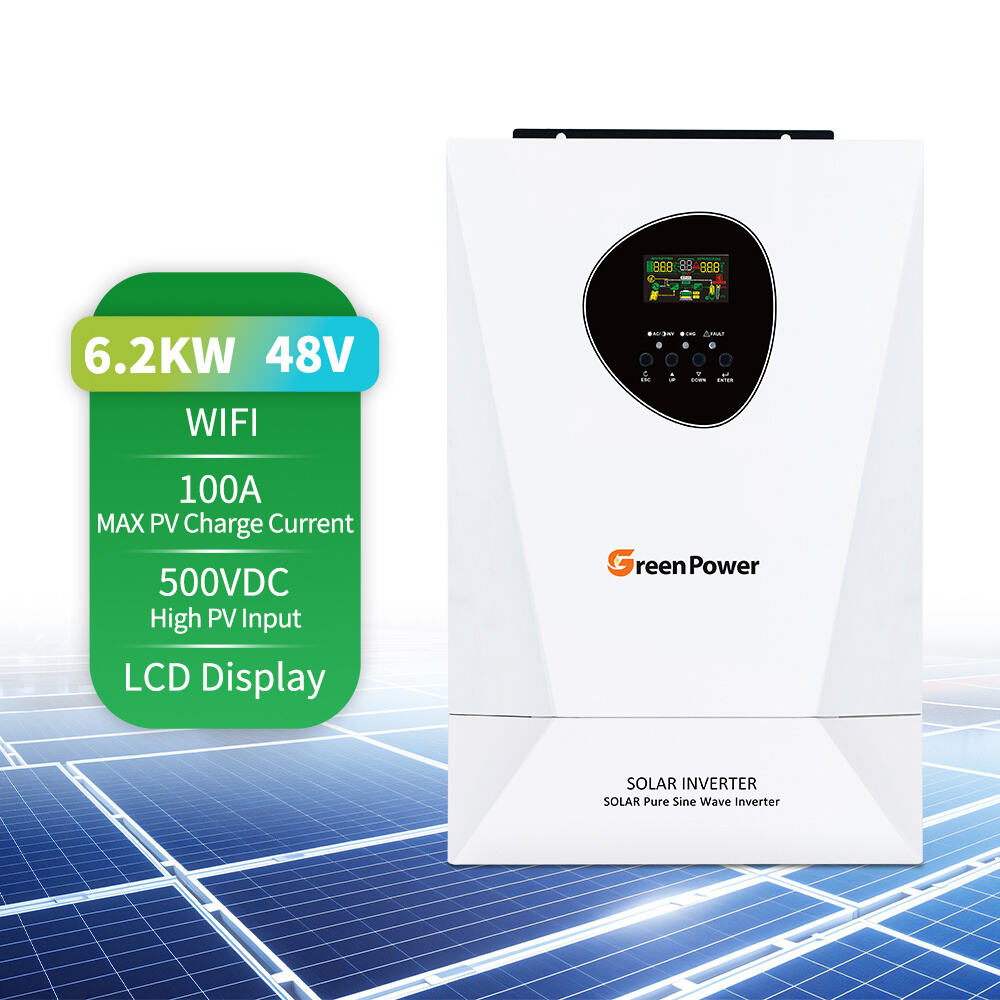 High Quality 6.2kw Hybrid Inverter Solar Inverters 6200 Watt 11KW Power MPPT Solar Charger Inverter with WiFi Module Optional