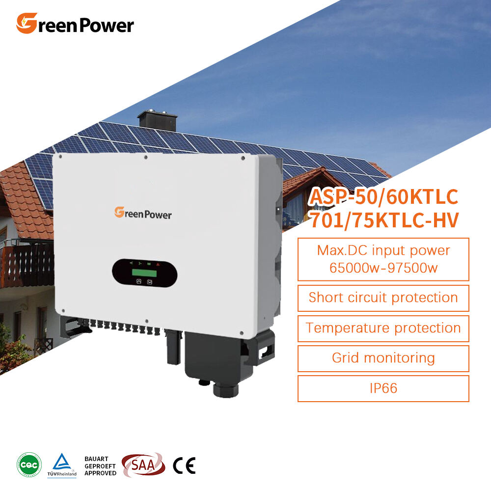 GreenPower IP66 50KW Three Phase Multi MPPT On Grid Solar Inverter