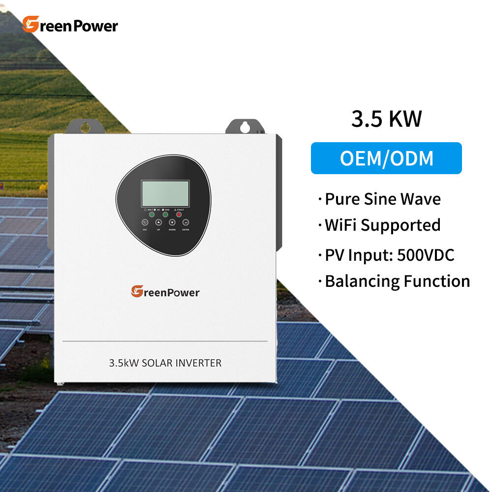 GreenPower ысык сатуу торчо жок инвертер 3,5 кВт 3500 Вт Күн таза синус толкуну 24 В ток бир фазалуу инвертер баасы Күн энергиясы системасы үчүн