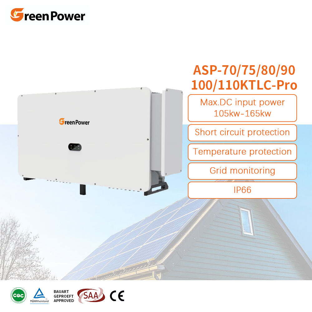 GreenPower IP66 90KW Three Phase Multi MPPT On Grid Solar Inverter