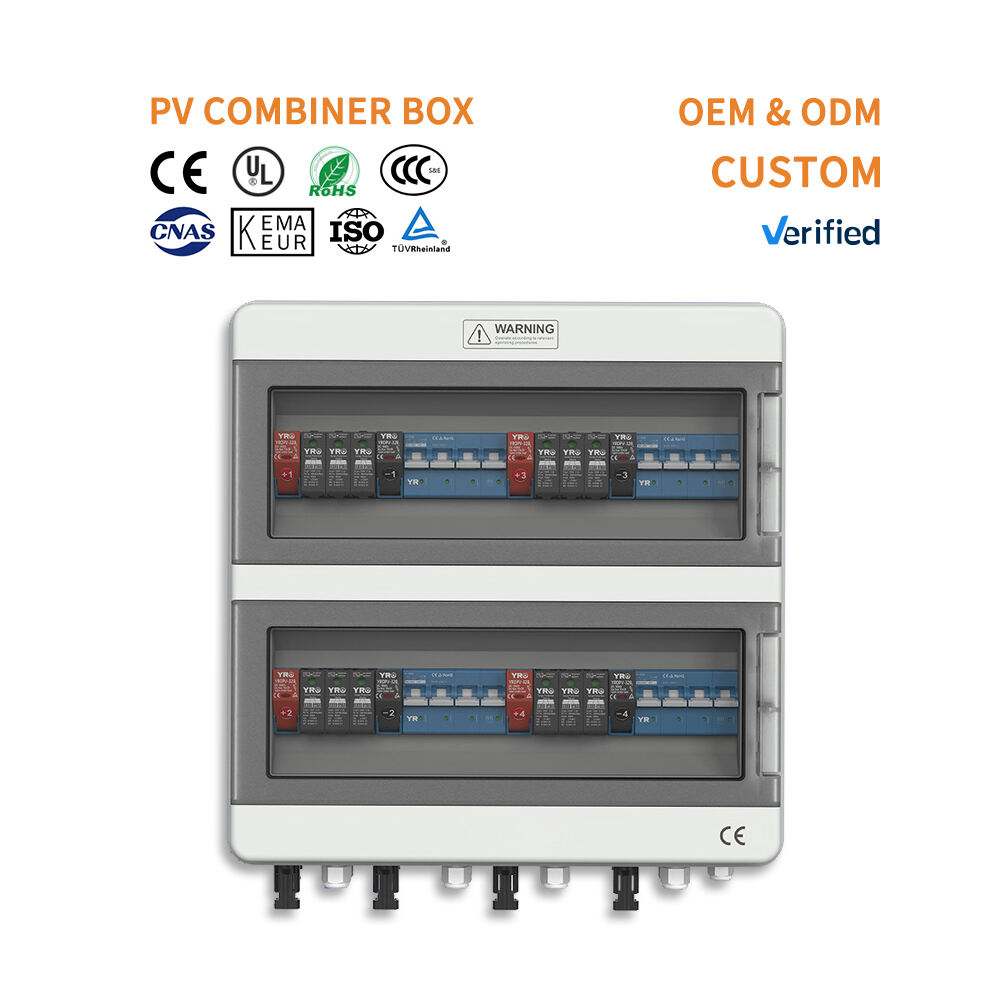 Custom Smart DC 1000V PV Combiner Box with Dual-Layer Protection Waterproof Lightning-Proof Solar Power Distribution