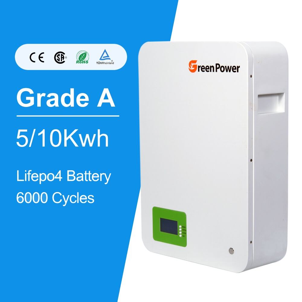 sistem Penyimpanan Tenaga Rumah 5KWh & 10KWh dengan Bateri Lithium Solar LiFePO4 Dinding 48V 51.2V 100Ah 200Ah