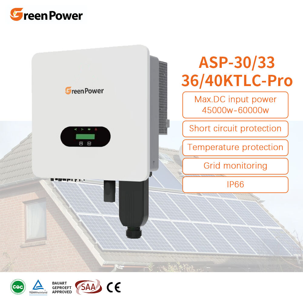 GreenPower IP66 36KW Three Phase Multi MPPT On Grid Solar Inverter