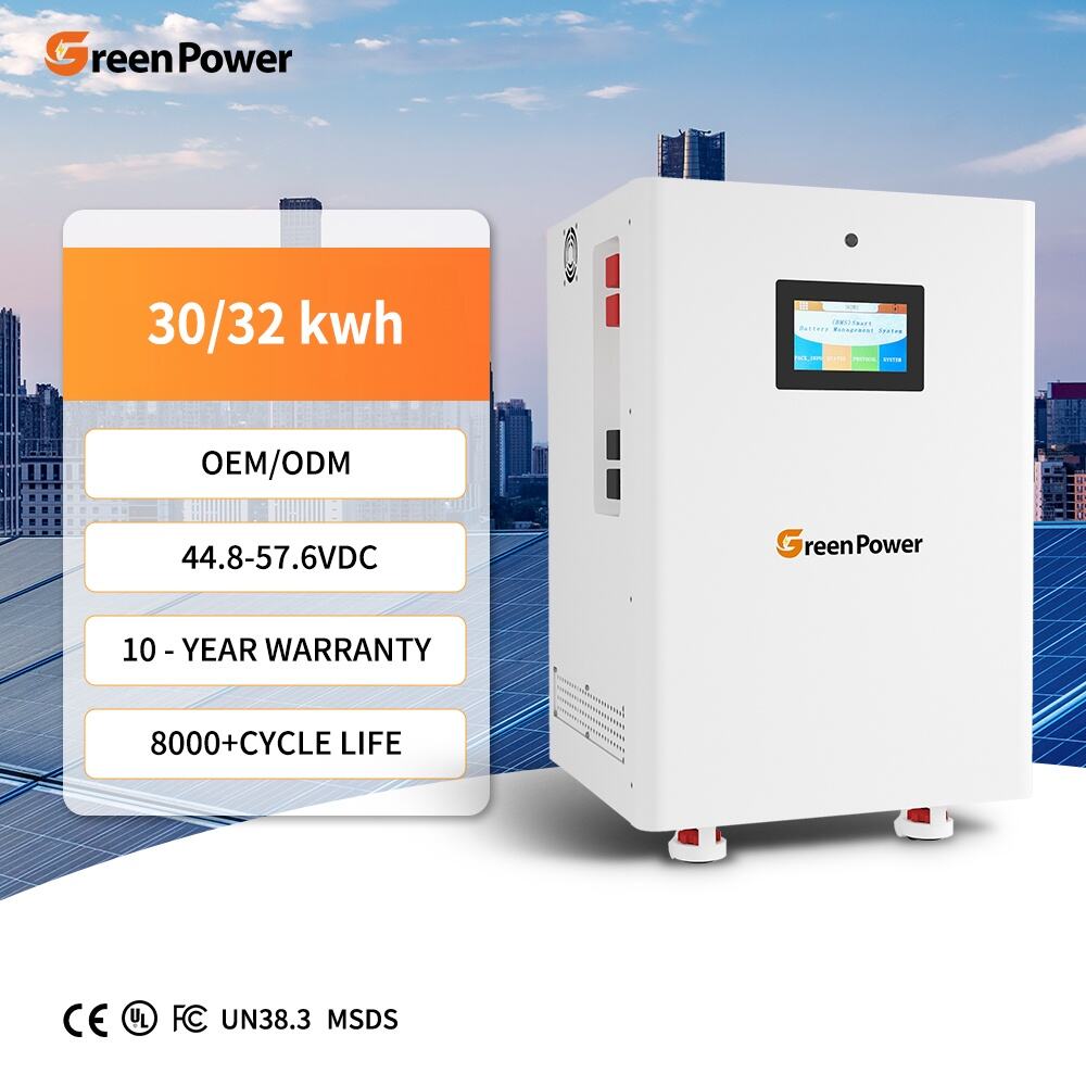 GreenPower IP20 Wasserdicht 51,2V Lifepo4 Batteriepack 600Ah 628Ah 30kWh 32kWh Solarstromspeicher Lithium-Ionen Akku Batterien