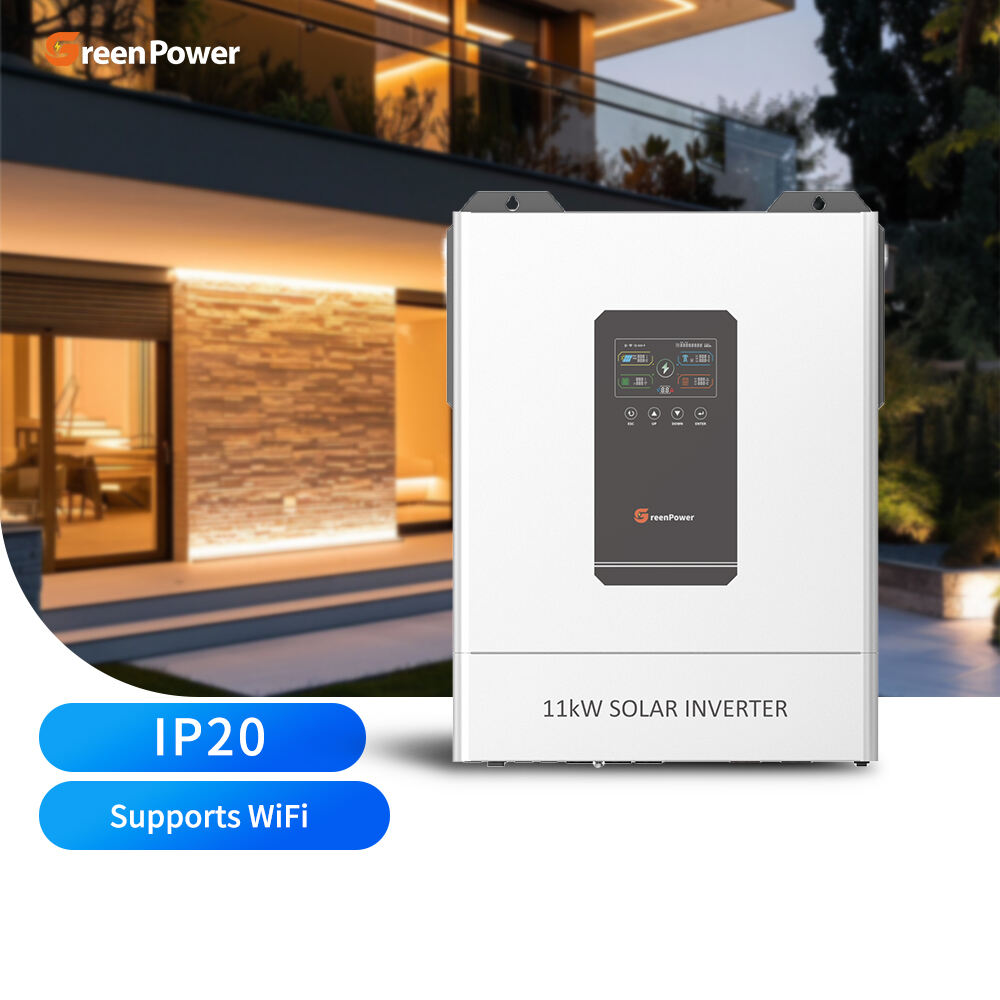 GreenPower 11KW High Frequency Solar Inverter 11000w Hybrid Inverter 220v Single Phase Power Inverter for Home Support Parallel
