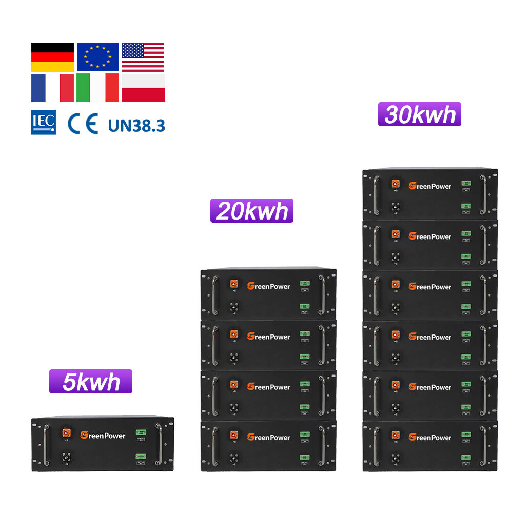 แพ็คแบตเตอรี่ลิเธียมโซลาร์ Lifepo4 ขนาด 100AH 200AH โมดูล ESS 5KWH 10KWH 15KWH 48V 51.2V สำหรับระบบเก็บพลังงานไฟฟ้าในบ้าน