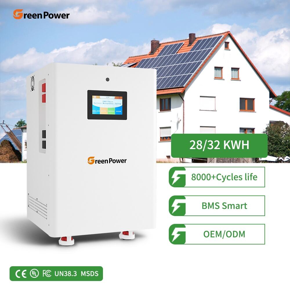GreenPower IP20 Waterproof Dustproof Powerwall 51.2V 560Ah 628Ah Ess 28kWh 32kWh Luxpower Lithium Battery Solar Lifepo4 Battery
