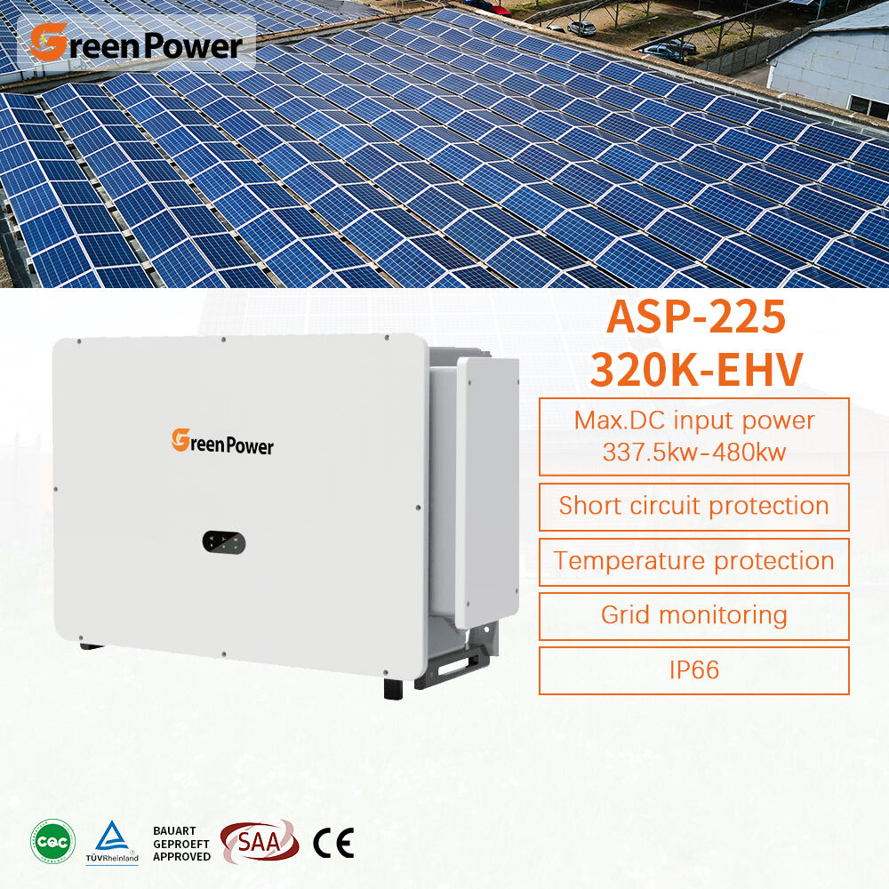 GreenPower IP66 225kw 320kw Üç Fazlı Saf Sinüs Dalgası Şebeke Bağlantılı Güneş Sistemi İnvertörü