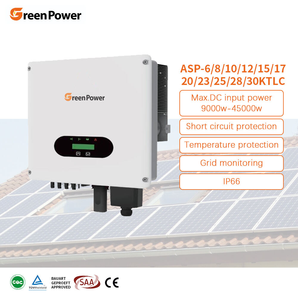 GreenPower IP66 23kw on Grid Three Phase Dual MPPT Solar Power Inverter