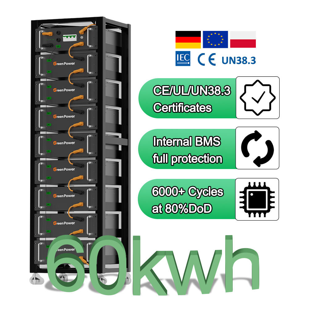 แพ็คแบตเตอรี่คุณภาพสูงติดตั้งบนแร็ค 51.2V 48V 200Ah 300Ah 24V 100Ah แบตเตอรี่ลิเธียมสำหรับระบบพลังงานแสงอาทิตย์ในบ้าน 5kw 10kw