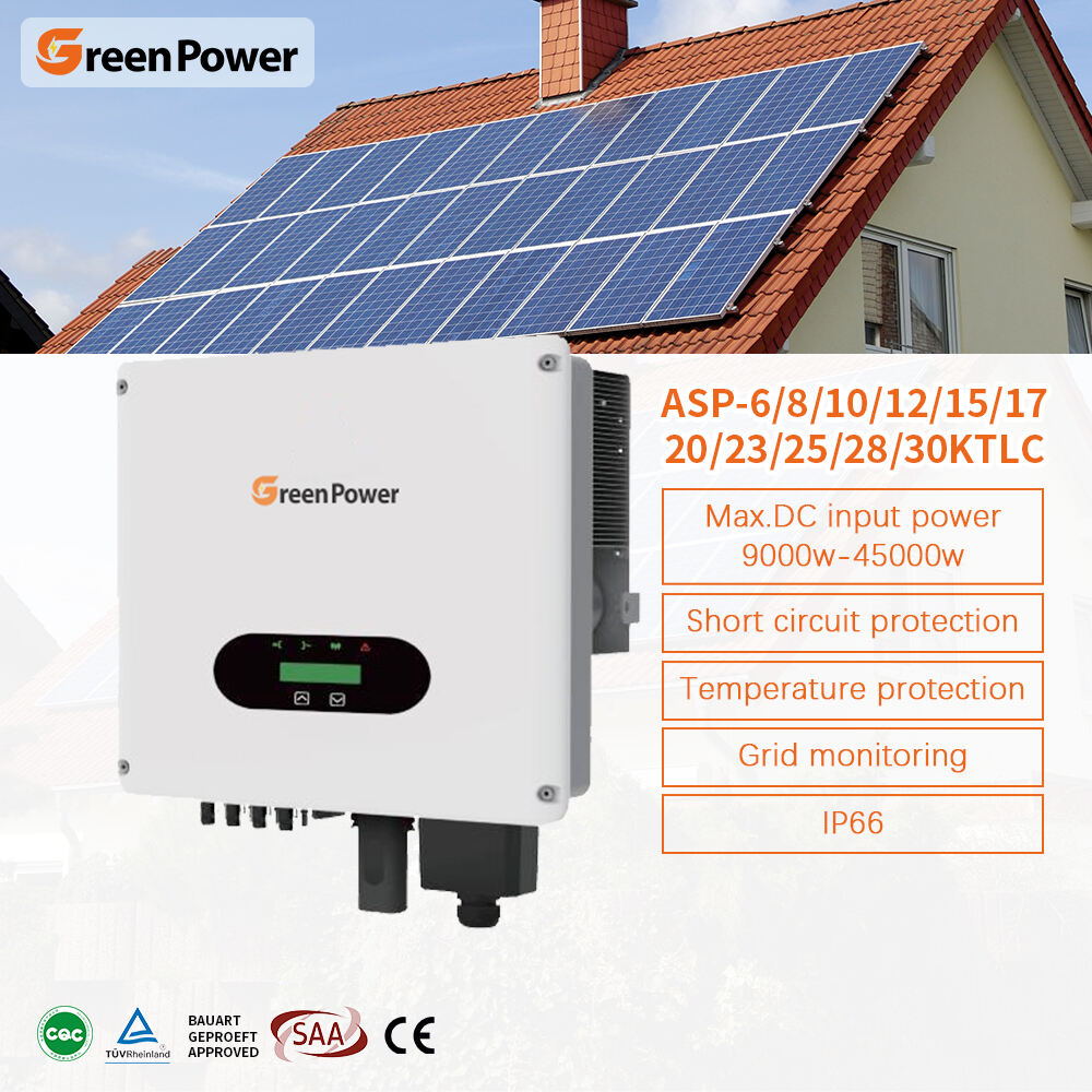 GreenPower IP66 30kw on Grid Three Phase Dual MPPT Solar Power Inverter