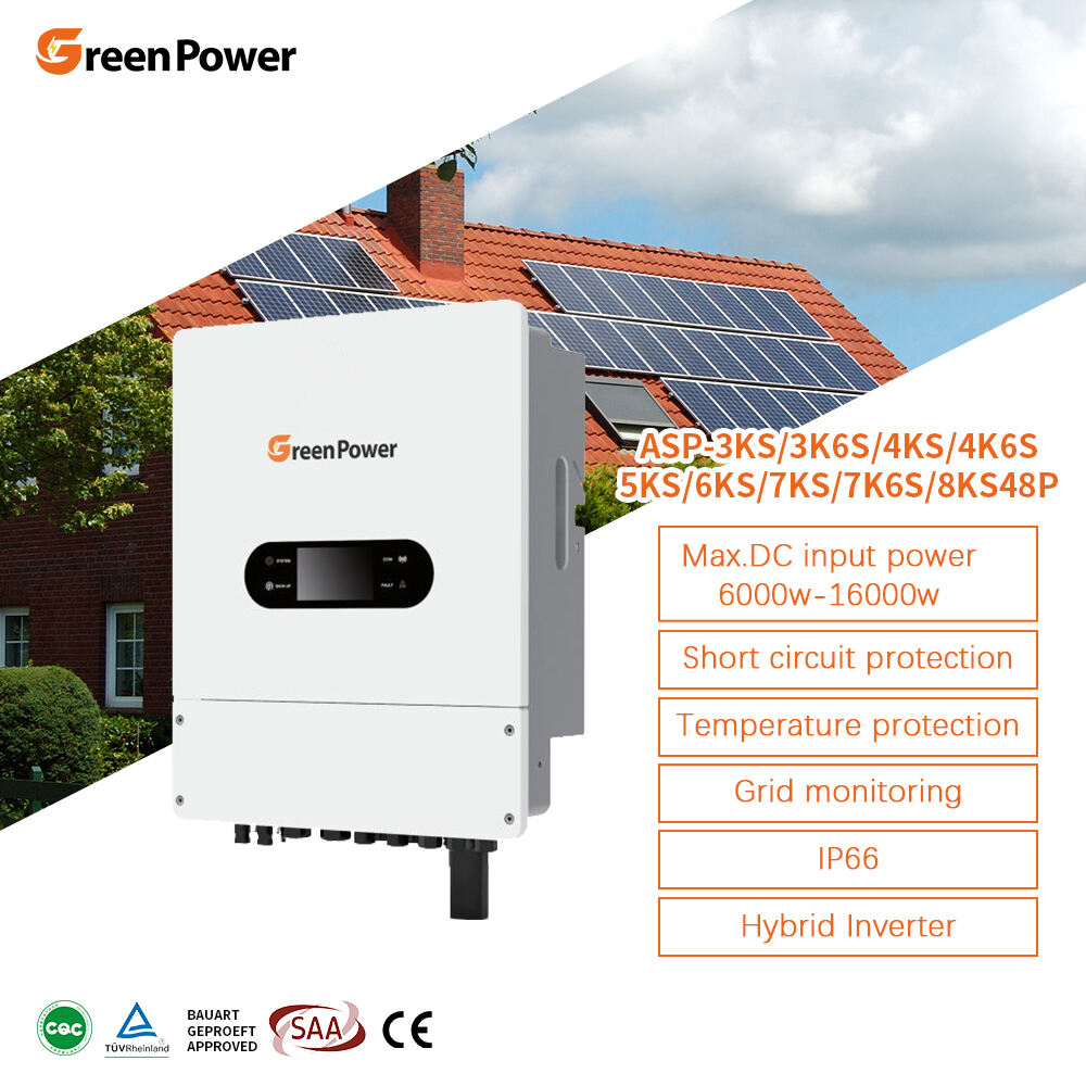 GreenPower Ip66 3KW 3,6KW 4,4KW 5KW 5,5KW 6KW 7,6KW 7,7KW 8KW Inversor Solar Monofásico com Saída Híbrida