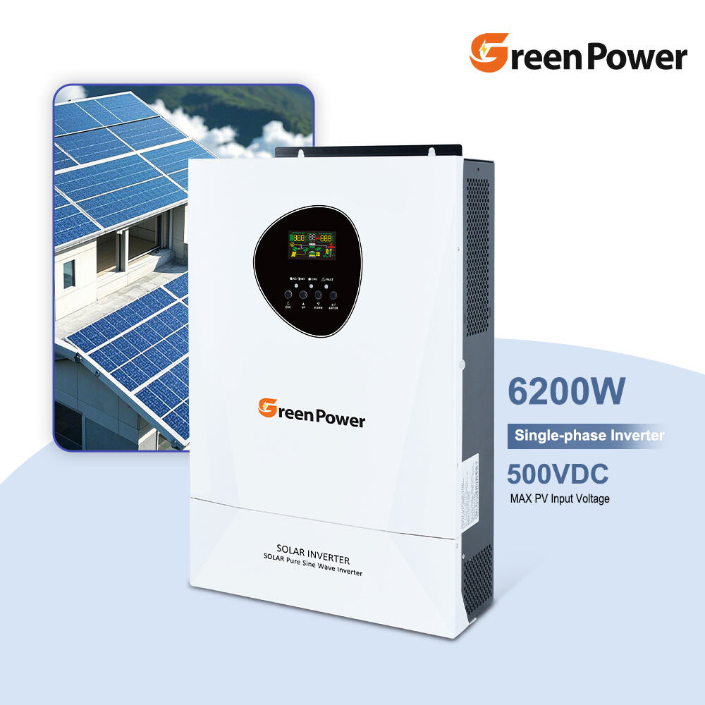 48V Two MPPT Charger 500vdc Dual Output 150A 11KW 6.2KW 5.5KW Split Single Phase Max.PV 6200W Solar Hybrid Inverter Charger
