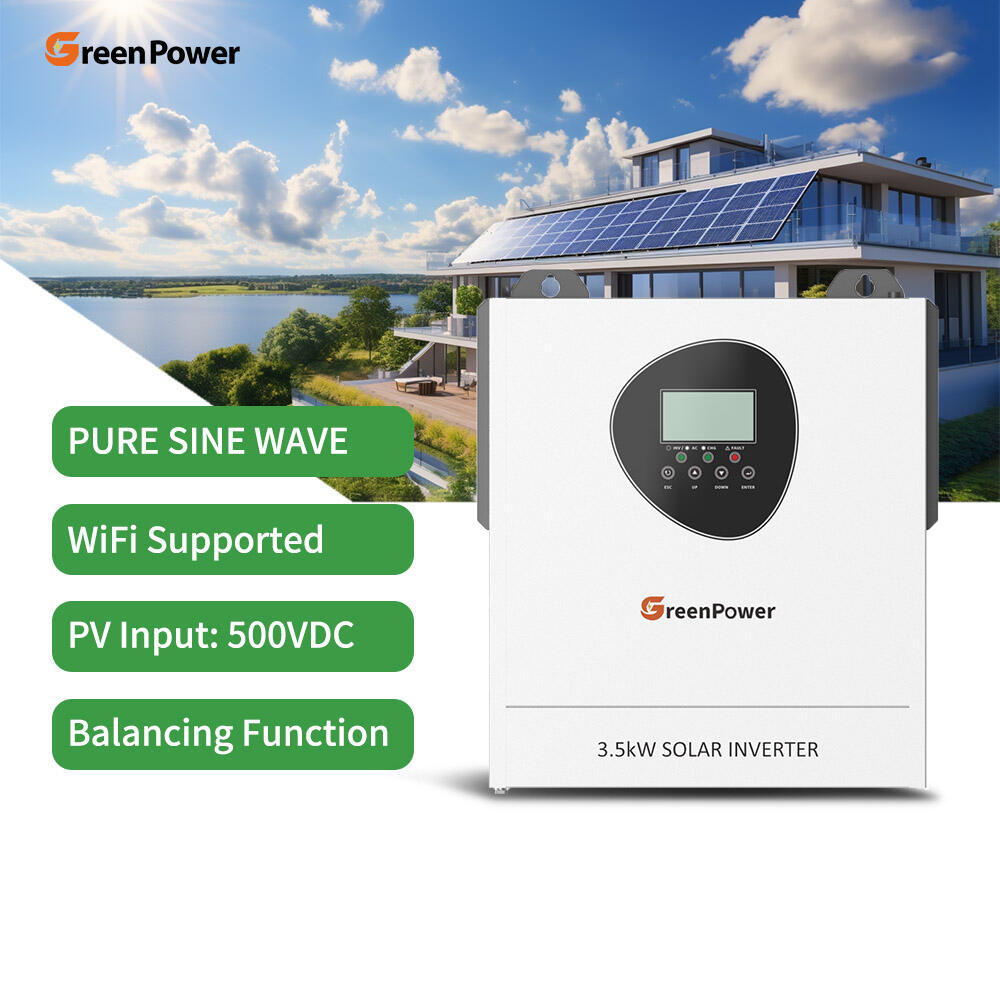GreenPower OEM ODM Wholesale 3.5KW 3500W Off Grid Solar Inverter 24V Baterya Pure Sine Wave Solar Charger Mppt na may WIFI